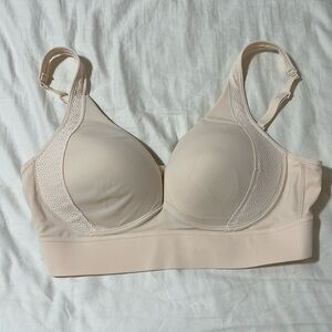 Jockey Forever Fit Molded Cup Soft Touch Lace Bra Blush Size Medium